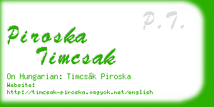 piroska timcsak business card